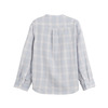 Finn Collarless Button-Down, Light Blue Check - Shirts - 2