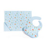 Silicone Bib Foldable Placemat Set Wildflower Chambray Blue - Other Accents - 1 - thumbnail