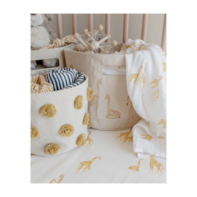Follow Me Organic Cotton Swaddle, Giraffe