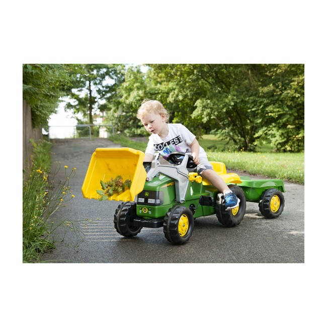 John Deere Kid Tractor w/Trailer