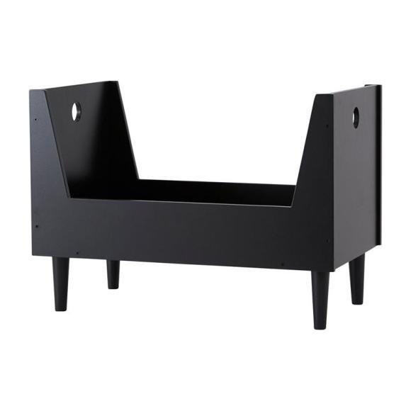 Retro Doll Bed, Dark Grey - Dollhouses - 1