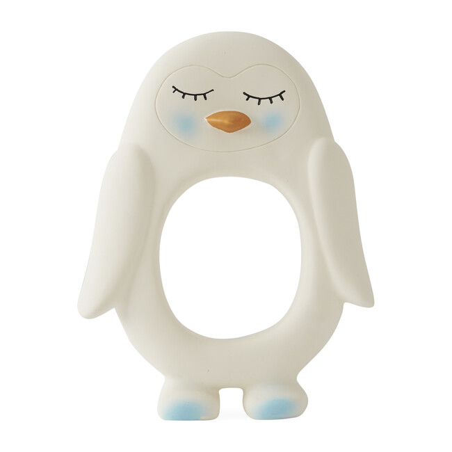 Penguin Baby Teether, White - Teethers - 1