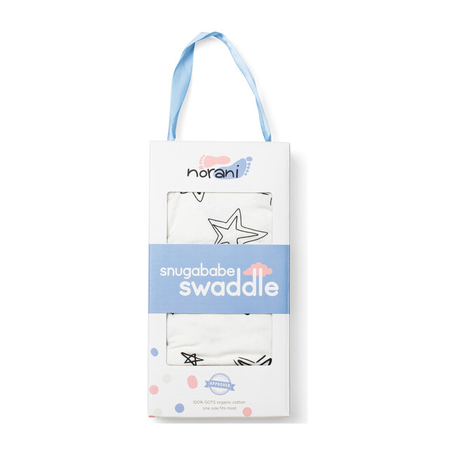 Snugababe Swaddle, Black and White Stars