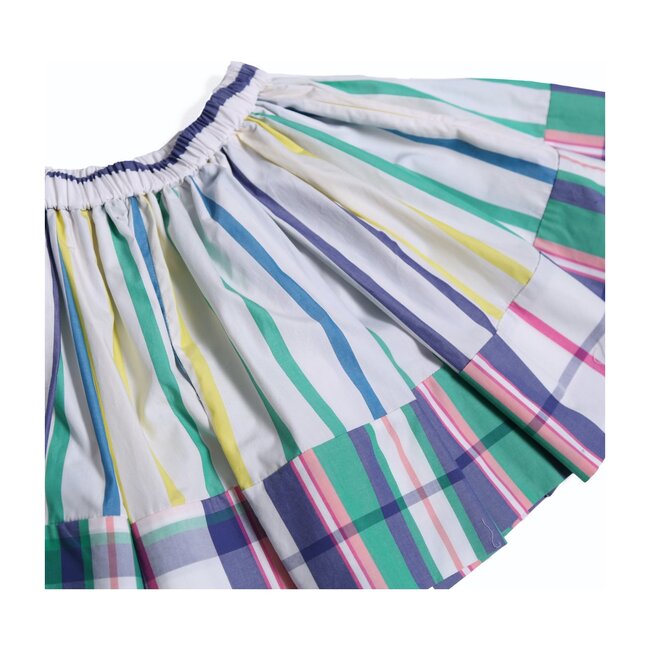 Patchwork Twirl Skirt, Mint Mix - Skirts - 3