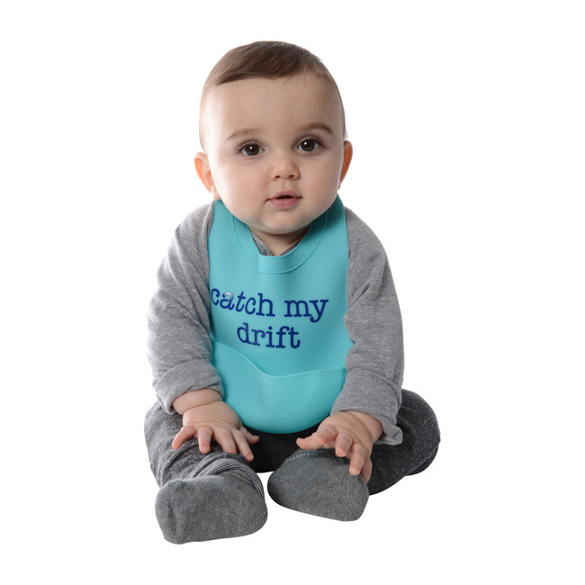Silicone Bib (2 Pack), Turquoise/Cobalt