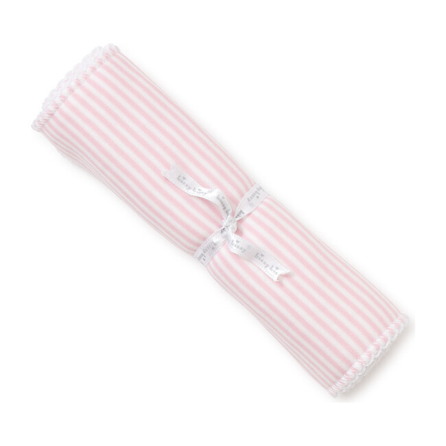 Simple Stripe Burp Cloth, Pink
