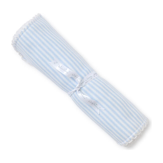 Simple Stripe Burp Cloth, Blue