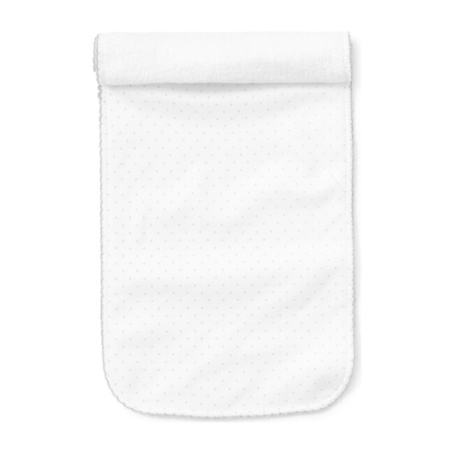 New Dots Burp Cloth, White/Grey