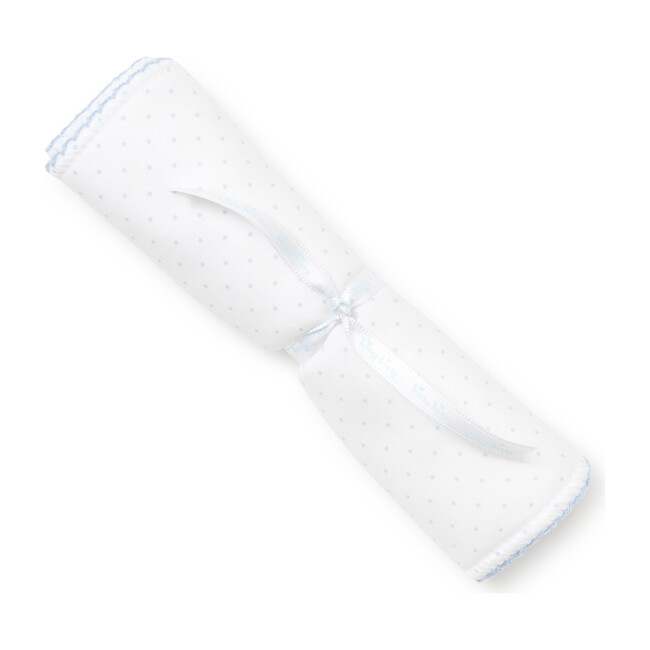 New Dots Burp Cloth, White/Blue