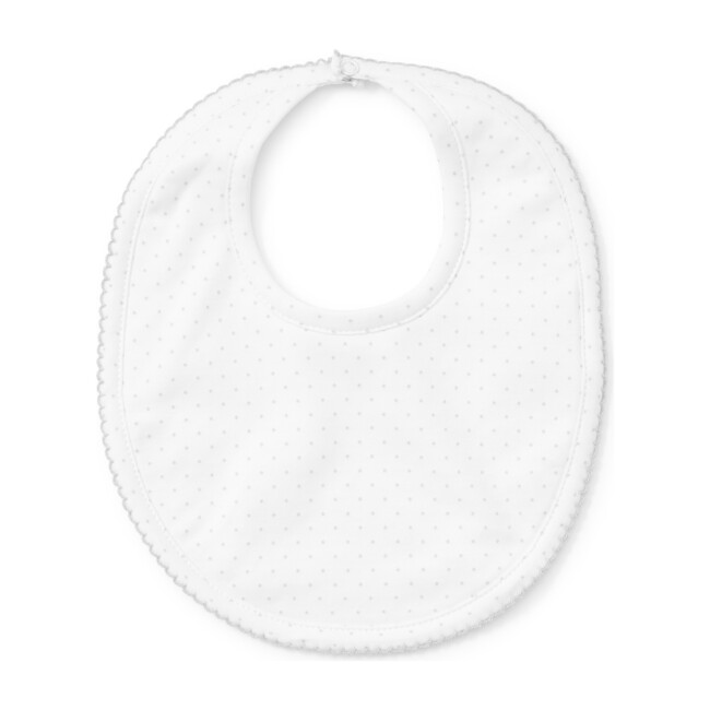 New Dots Bib, White/Grey - Bibs - 0