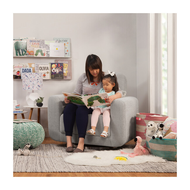 Tuba Extra Wide Swivel Glider, Winter Grey