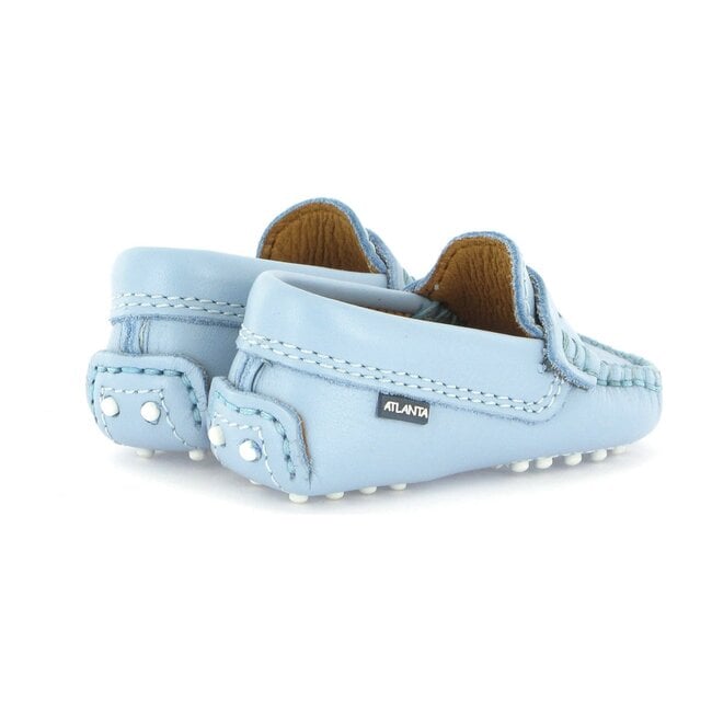 Baby Penny Mocassin in Smooth Leather, Sky Blue