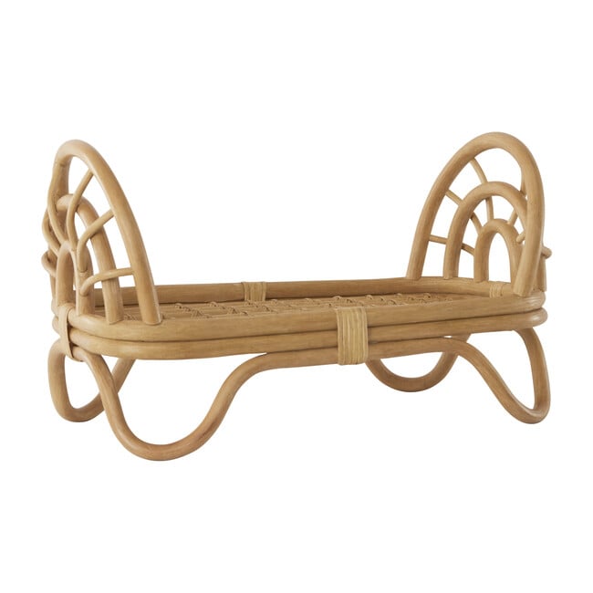 Rattan Rainbow Doll Bed, Natural