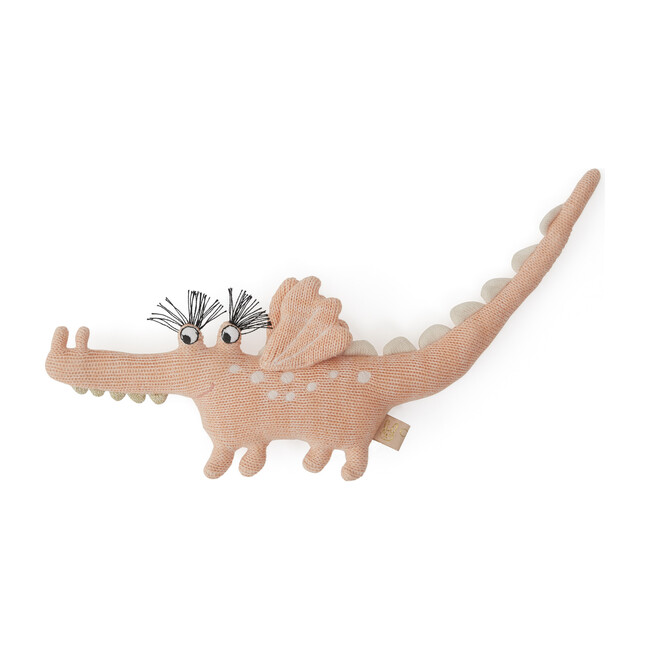 Baby Yoshi Crocodile Rattle, Rose