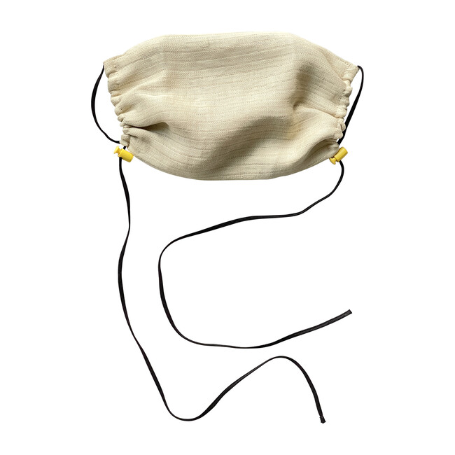 Mens Linen Face Mask, Natural - Face Masks - 1