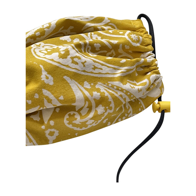 Kids Cotton Face Mask, Yellow Large Print