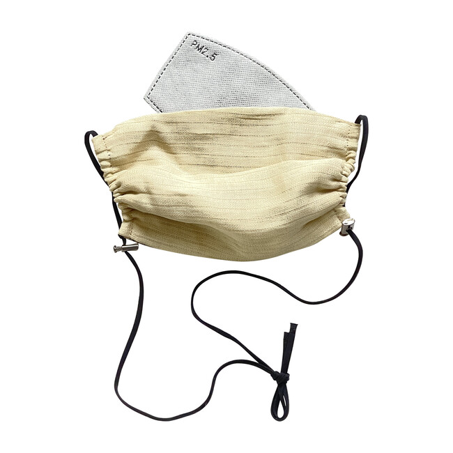 Womens Linen Face Mask, Natural - Face Masks - 4