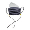 Kids Cotton Face Mask, Blue Check - Face Masks - 3