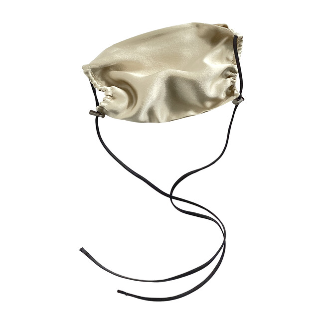 Womens Silk Face Mask, Bone - Face Masks - 1