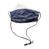 Mens Cotton Face Mask, Indigo - Face Masks - 3