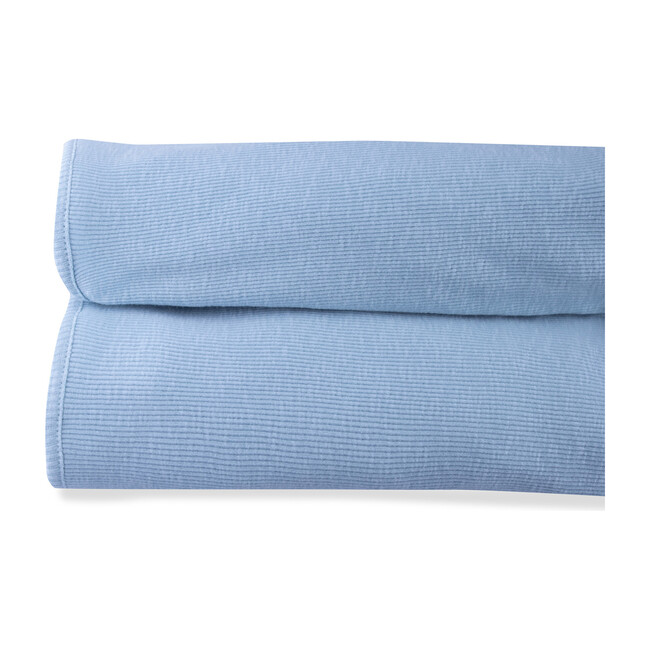 Lora Organic Cotton Blanket, Blue