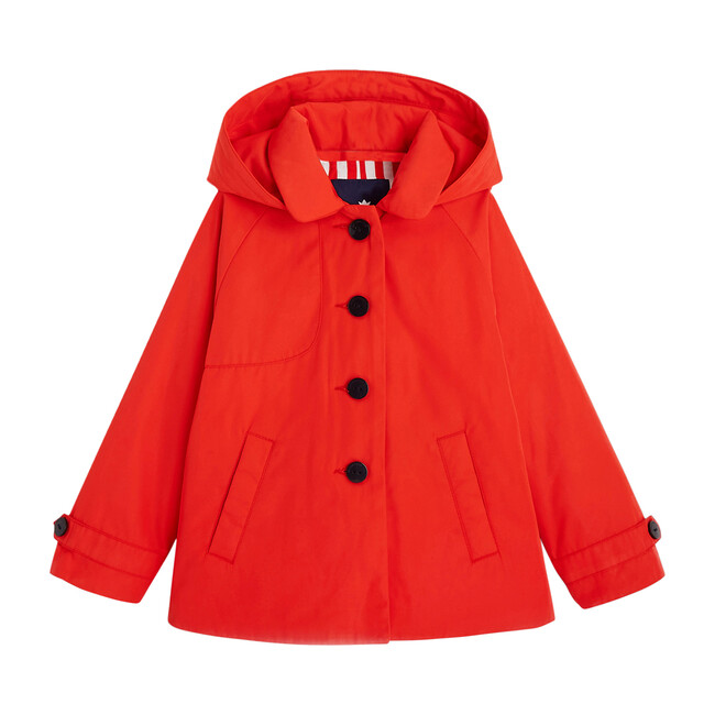 Waterproof Coat, Orange Kids Girl Clothing Outerwear