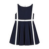 Formal Dress, Navy & White - Dresses - 5