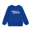 Hello Demain Sweatshirt, Indigo - Sweatshirts - 4