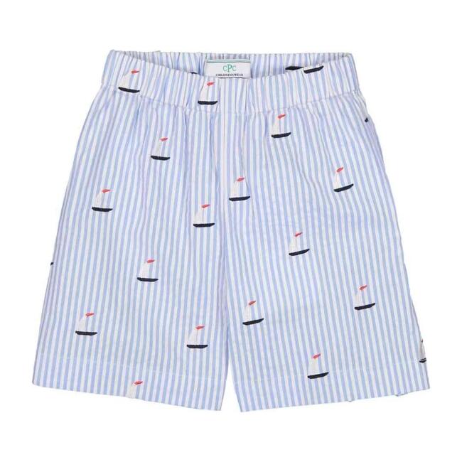 Dylan Short, Sailboats on Blue Seersucker
