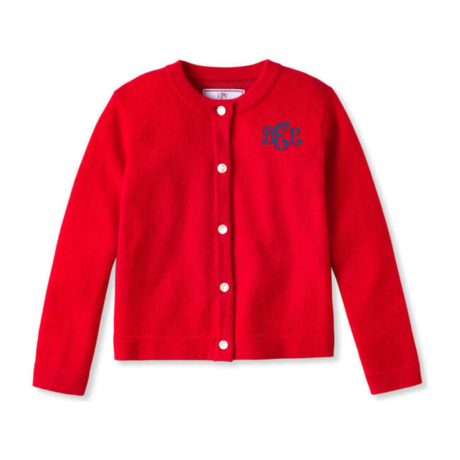 Rachel Cotton Cardigan, Tomato - Sweaters - 1