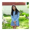 Liz Mix Cable Stripe Dress, Bluebell Bright Navy Stripe - Dresses - 2