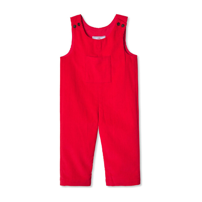 Tucker Wide Wale Overalls, Tomato - Overalls - 1
