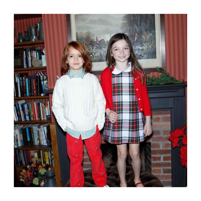 Gavin Slim Pant, Tomato with Sleighs - Pants - 2