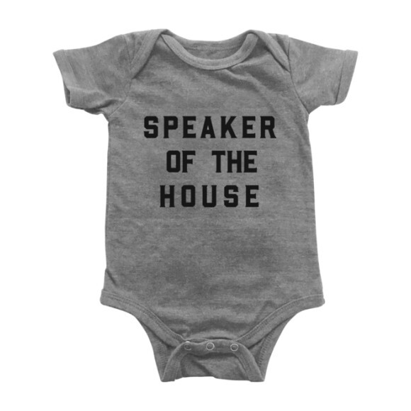 Speaker of the House Bodysuit, Light Grey - Onesies - 1