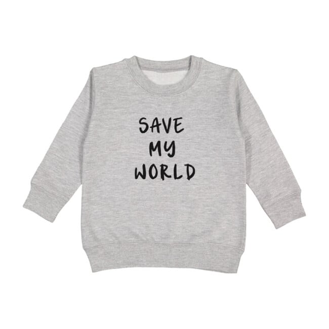 Save My World Pullover, Light Grey - Sweatshirts - 1