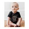 Will Smile For Milk Bodysuit, Charcoal Grey - Onesies - 2