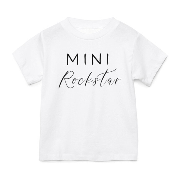 Mini Rockstar T-shirt, White - Tees - 1