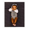 No Place Like Home Long Sleeve Bodysuit, Grey/White - Onesies - 2