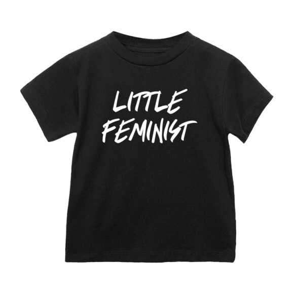 Little Feminist T-shirt, Black - Tees - 1