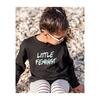 Little Feminist Pullover, Black - Sweatshirts - 2