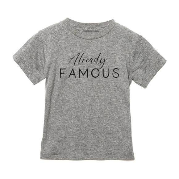 Already Famous T-shirt, Light Grey - Tees - 1