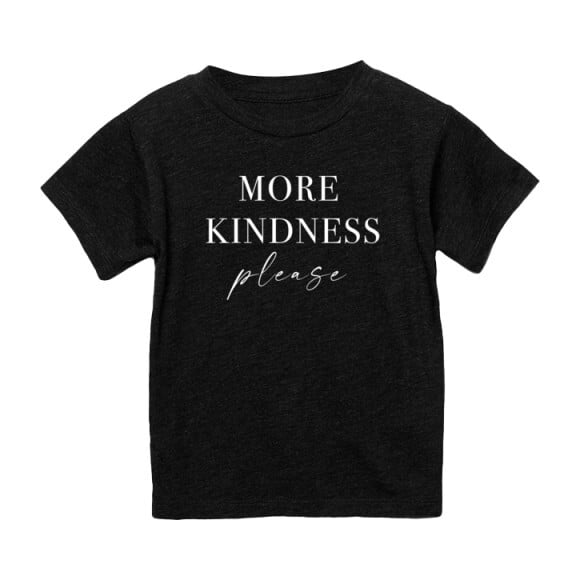 More Kindness Please T-shirt, Charcoal Black - Tees - 1