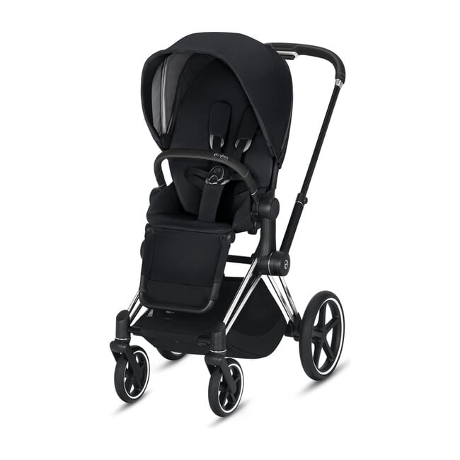 Priam 3 One Box Solution, Chrome/Black Frame + Premium Black Seat