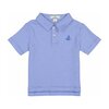 Henry Striped Polo Shirt, Ultra Marine/White - Polo Shirts - 1 - thumbnail