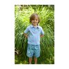 Henry Striped Polo Shirt, Ultra Marine/White - Polo Shirts - 2