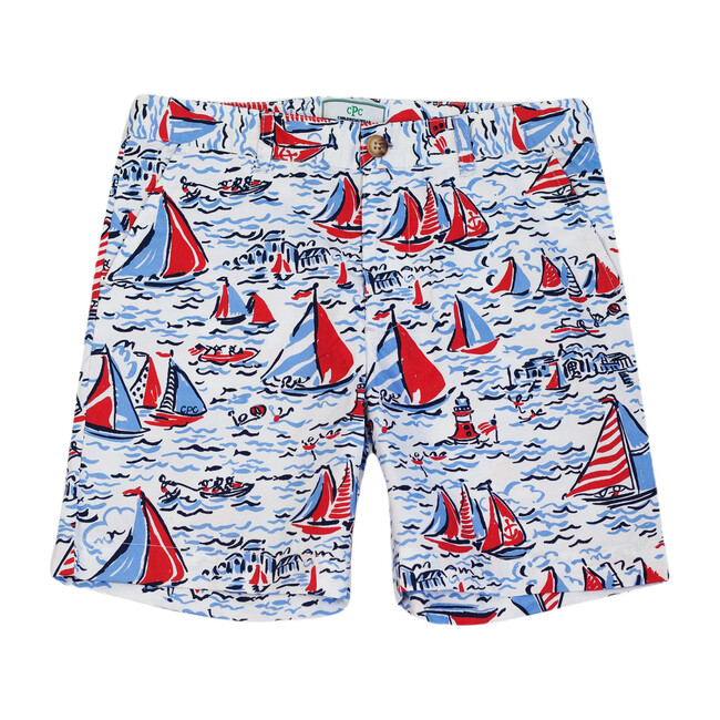 Hudson Shorts, Sateen Sailboat - Shorts - 1