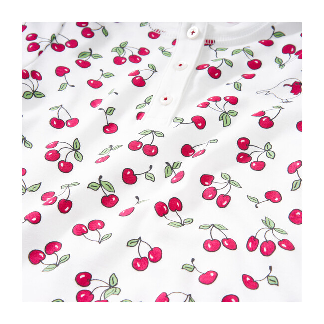 Vintage Cherries Onesie & Hat, Red