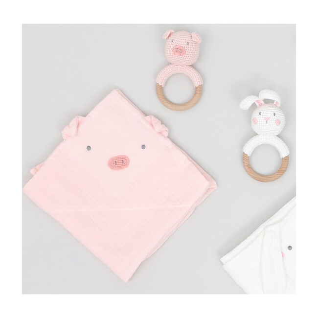 Pig Muslin Swaddle Blanket