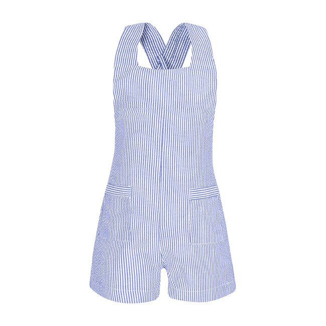 Nicolo Baby Boy Romper, Navy Stripes