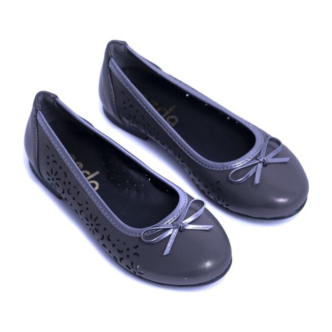 Toddler Perforated Flats, Dark Gray